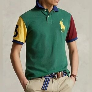 NEW Men's Big & Tall Polo Ralph Lauren Pony Mesh Polo Shirt Pine $148
